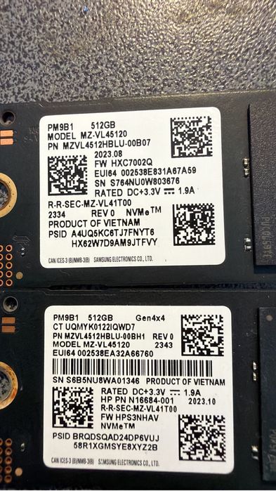 Ssd M2 nvme 512g pcie gen4x4 Samsung
