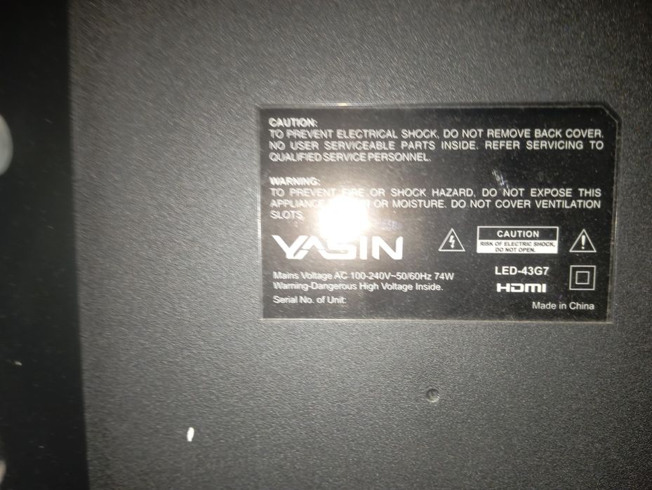Продам телевизор Yasin в отличном состоянии