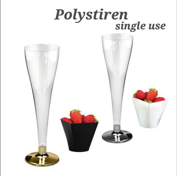 Еднократни коктейлни чаши за шампанско и вино