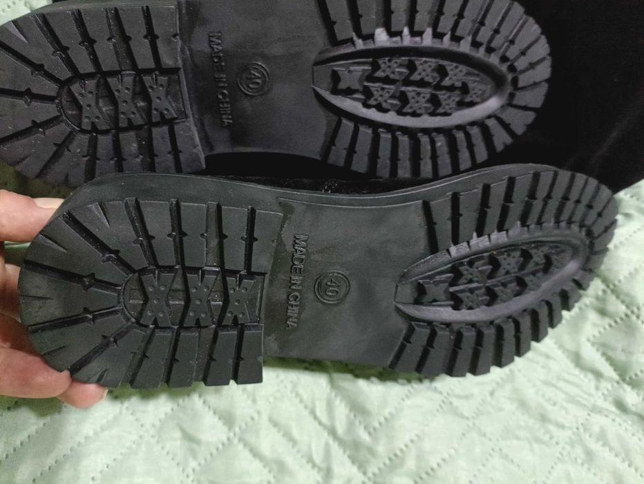 Ботфорты замша черные