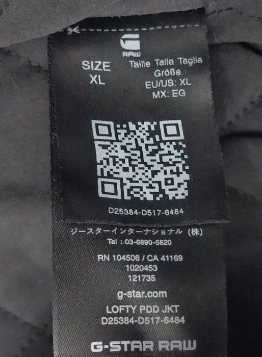 G-STAR RAW Lofty Padded Jacket оригинално яке XL черно яке