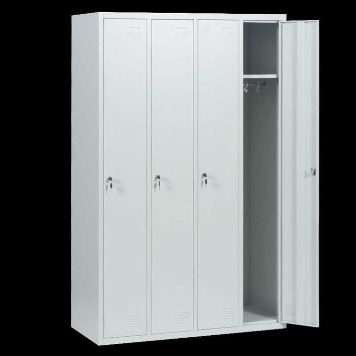 Метален троен гардероб  185х90х45 см