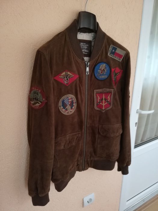 Geaca piele Aviator TOP GUN mărimea L bărbați