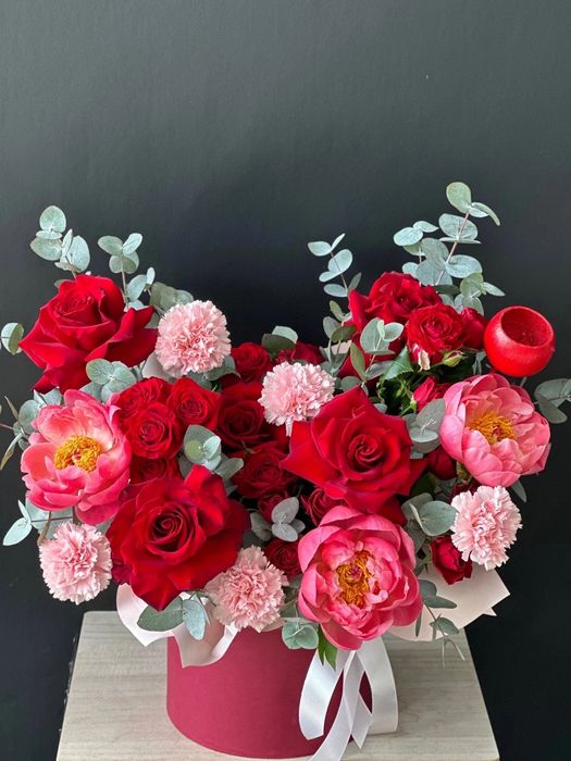 Пионы, Розы, букеты композиции