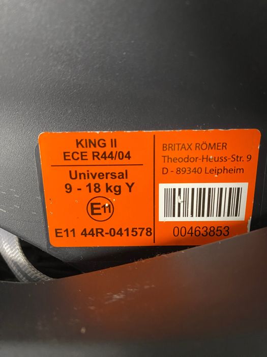 Scaun auto BRITAX ROMER King II LS Black Series, 9-18kg, (Blue Marble)