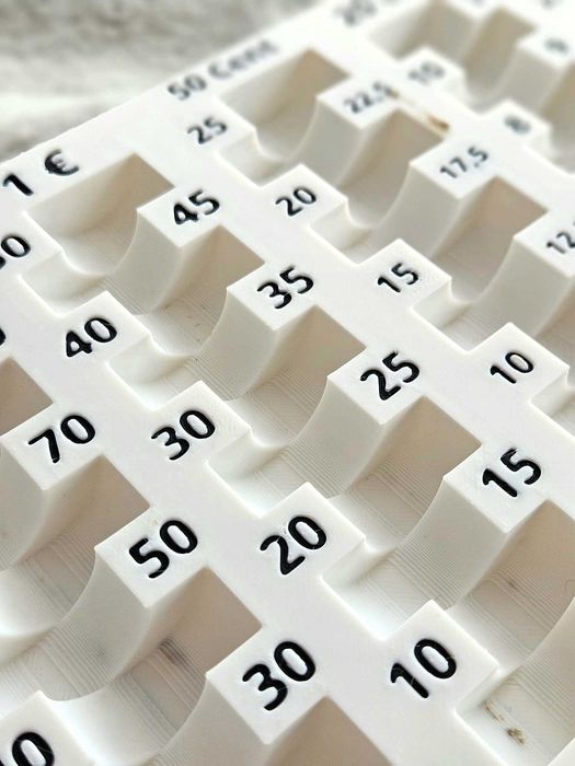 Монетник Евро монети с износоустойчив текст и цифри / Euro Cent Coins