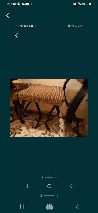 Masa fier forjat masiv si scaune