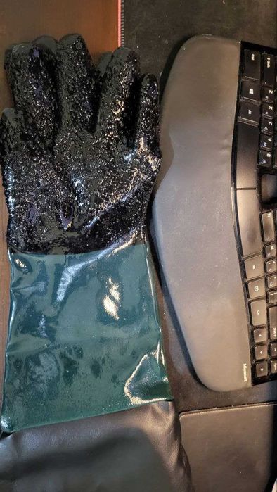 Защитные резиновые перчатки для пескоструйных аппаратов 2 шт