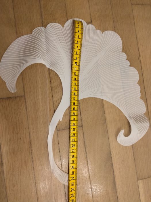 Metraj perdea organza alba imprimata din gama premium