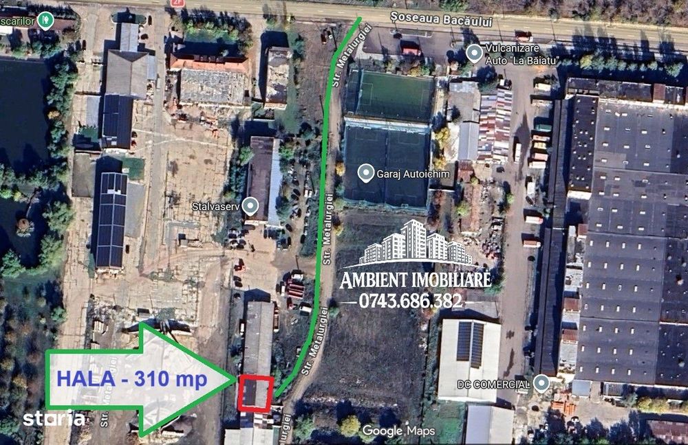 HALĂ DEPOZITARE sau ATELIER, teren 310 mp, VASLUI - zona Industrială;