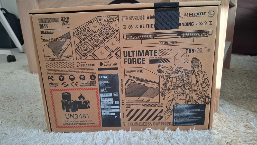 ASUS TUF A15 Gaming R 7-7435HS/512 SSD/16 RAM/RTX 4050 6GBTI cutia NOU