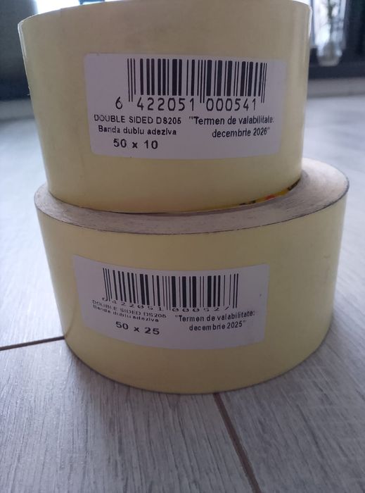 Banda hartie Anker 50 mm/45 metri, 25 mm/45 metri, Dubla adeziva 50mm