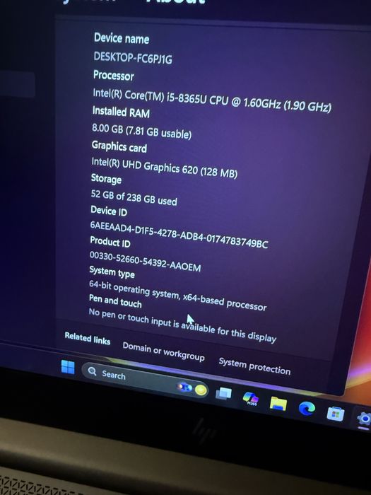 Hp EliteBook G6 /14 inchi /i5-8365U /8/SSD 256 gb