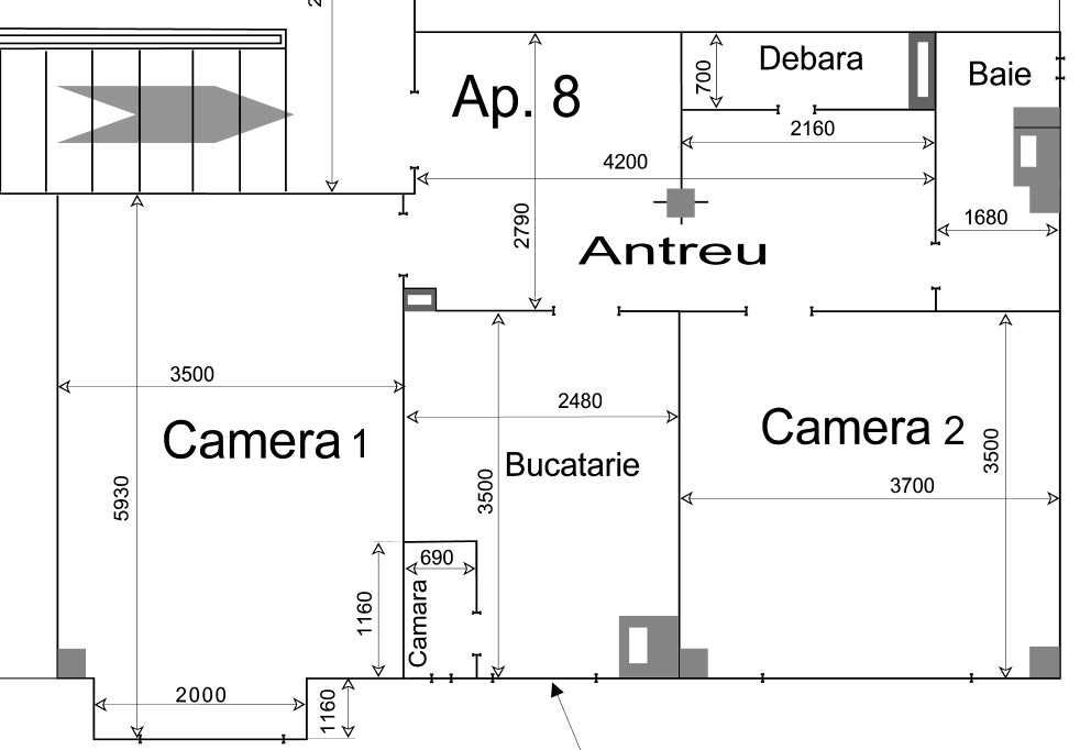 Dau in chirie ap. ultracentral pentru 2 persoane