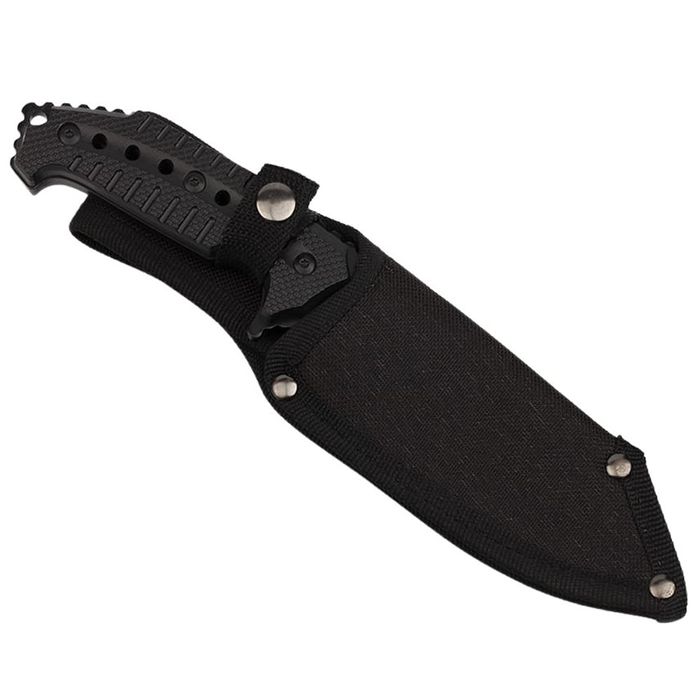 Cutit vanatoare IdeallStore®, Survival Avenue, otel, 23 cm, negru