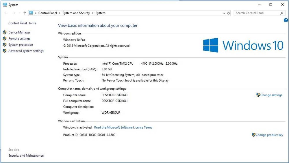 intel 2Ghz  ram 3bg  hdd 500gb vc 1gb