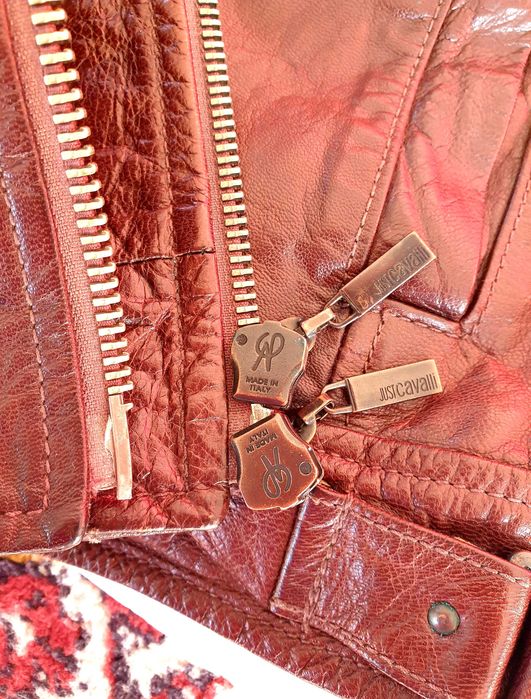 кожено бомбър яке топло размер XL 50 52 Roberto Cavalli