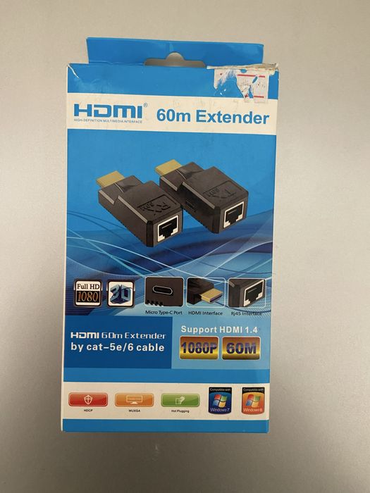 Комплект HDMI/VGA UTP extender + video splitter