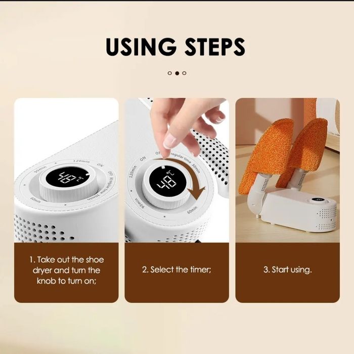 Сушилка для обуви шапок перчаток носков проводной с синим цветом