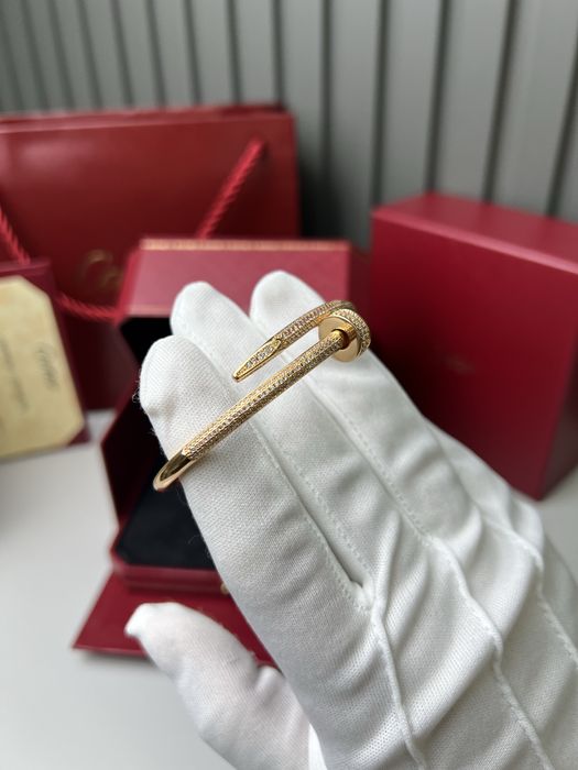 CARTIER Nail Juste un Clou Gold Large Paved Diamonds Гривна Пирон
