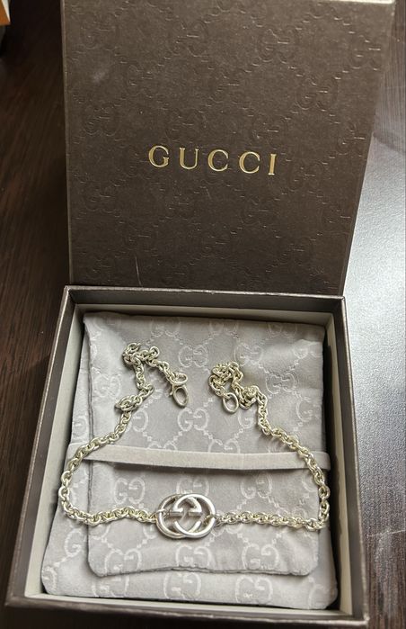 Lanț și brățară GUCCI argint 925 autentice