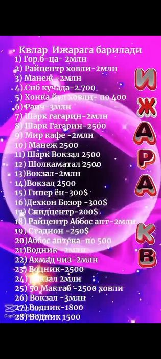 КВ Ижара уйлар бор