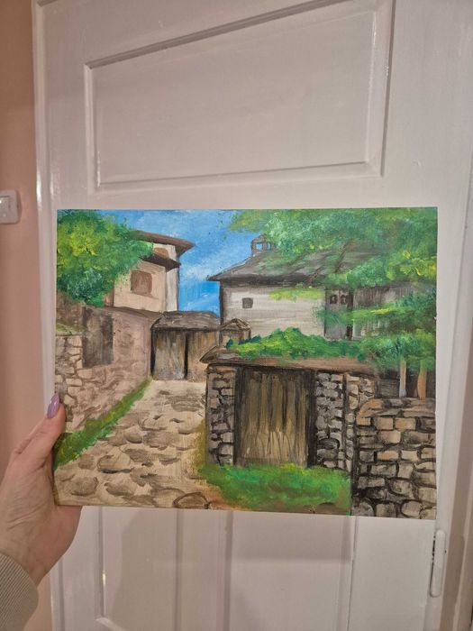 Картина на село Лещен