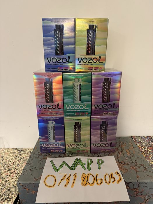 Vape narghilea vozol 25.000 puffs sunet masina