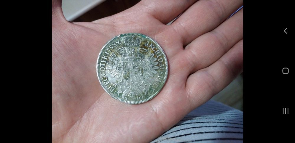 Много рядък сребърен Талер на Мария Терезия 1758