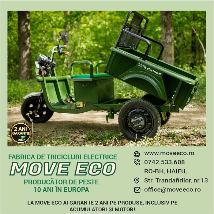 Tricicluri electrice CARGO 250 | Livrare oriunde in Europa