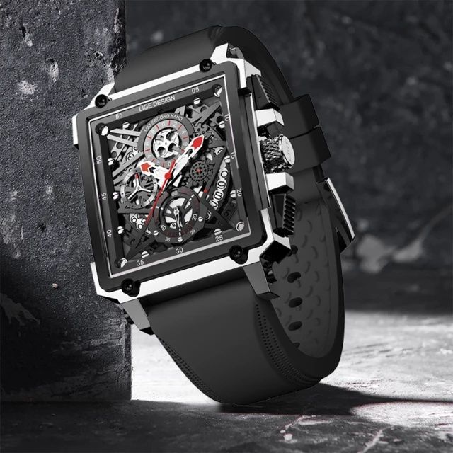 Ceas de lux LIGE 8935D,negru,sigilat