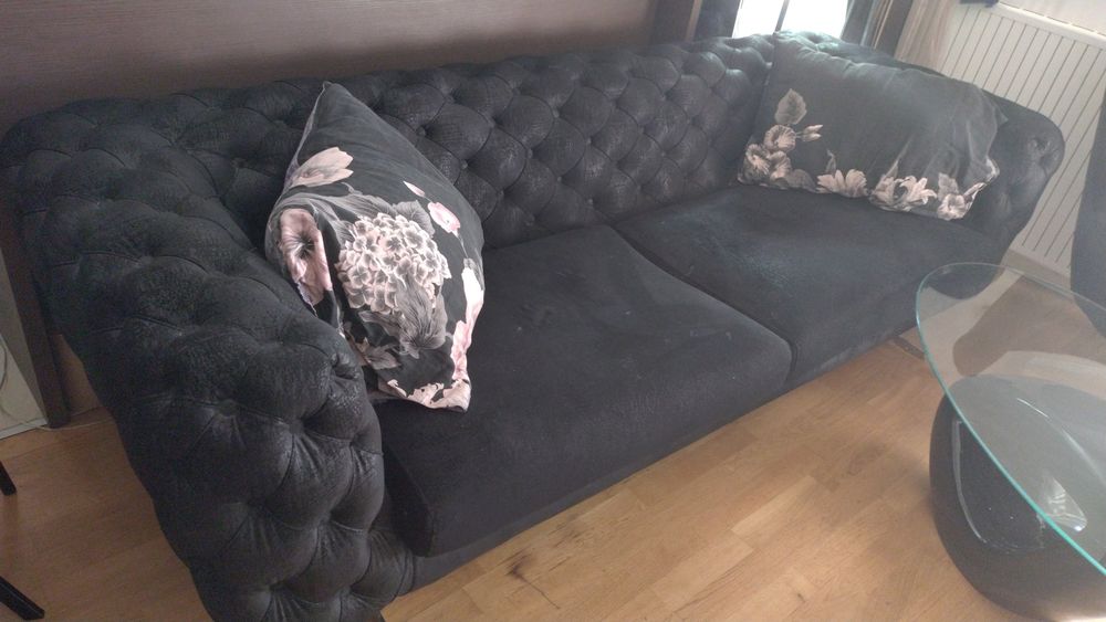 Ansamblu lux catifea inox sticla canapea fotoliu masa cafea perne ikea