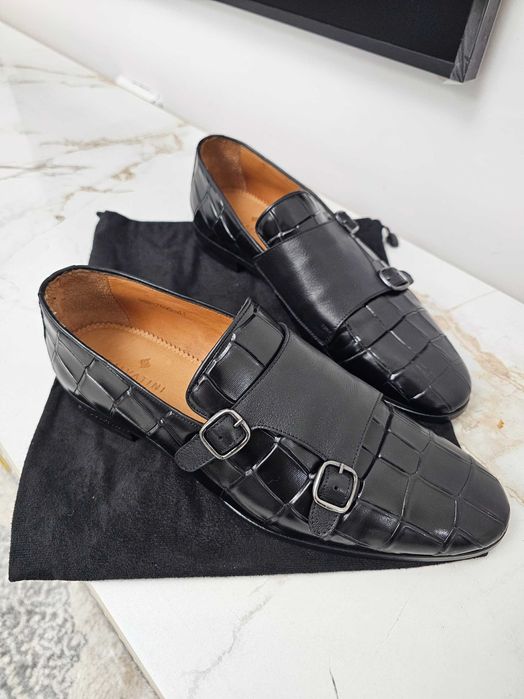 Кожаная обувь лоферы монки 44 размера