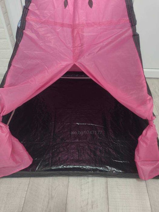 Детска палатка за игра розова 146х90 см