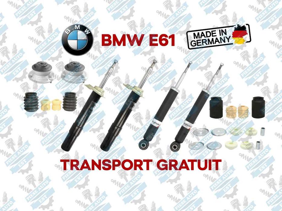 Set amortizoare BMW E60 E61 Seria 5 cu flanse si protectii