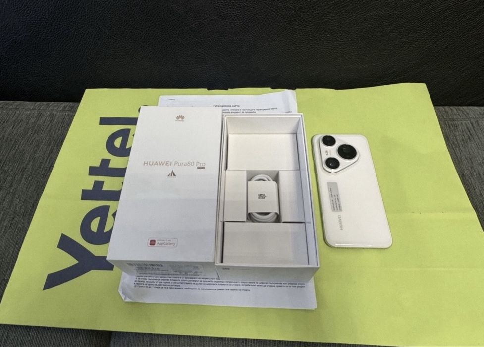 ЧИСТО НОВ 512GB Huawei Pura 80 Pro Yettel Гаранция до 2028 г. White