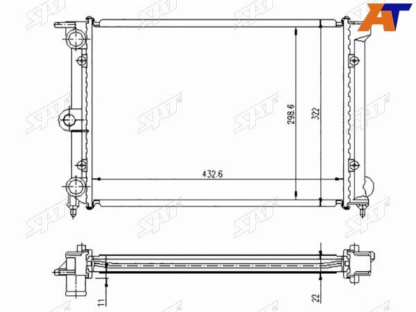 Радиатор Volkswagen Golf