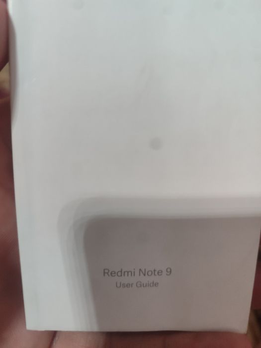 Redmi Note 9 karobkasi qogozlari bilan