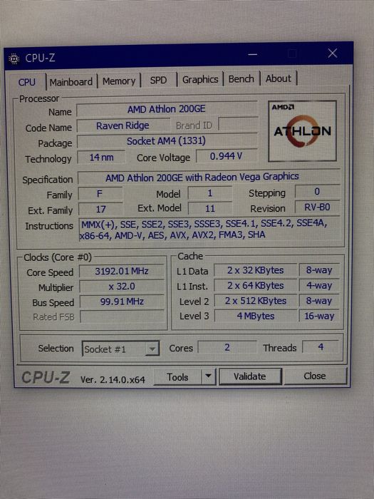 процессор amd Athlon 200GE
