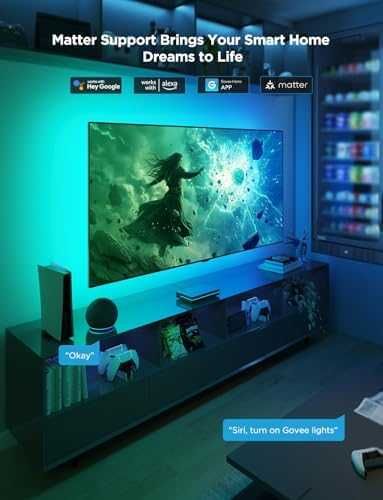 Ново Govee HDMI 2.1 Sync Box и RGB LED лента за 55-65" TV, 8K 60Hz