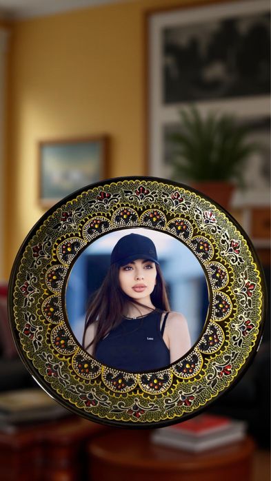 Sovga uchun Rasm Tushurilgan Sopol Lagan (Расмли Лаган совга)