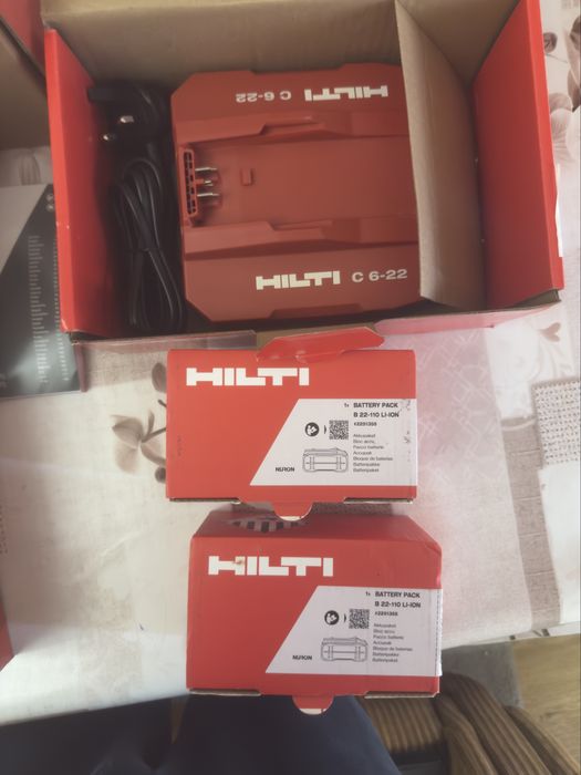 Нови!  Hilti TE-22, AG6-22, SID6-22+ 2xB110-5.2ah +C6 230v