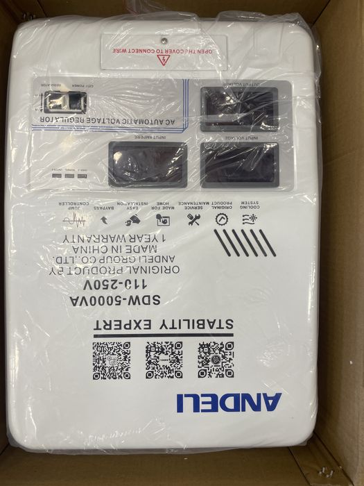Продаю Оригинал Стабилизатор напряжения АНДЕЛИ/ANDELI-5 KVa с QR-кодом