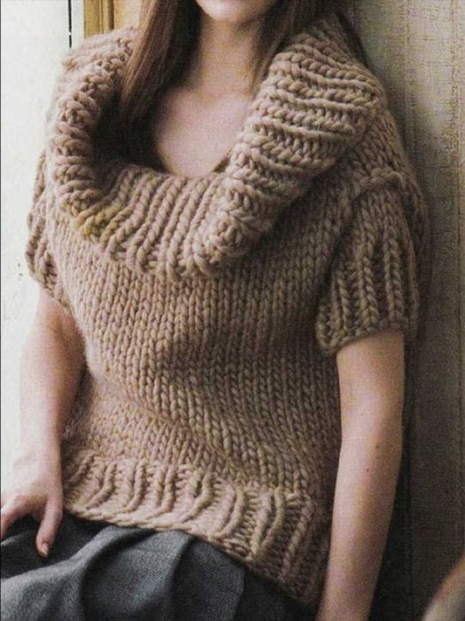 Bluza groasa  tricotata negru si beige