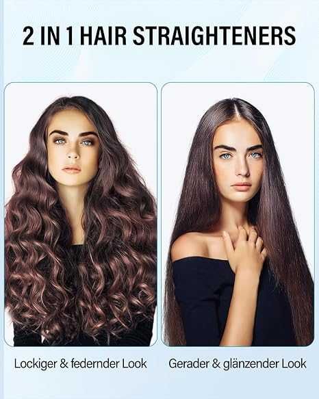 Преса за коса BESTOPE MIX 25мм за къдрици и изправяне 2в1 керамично покритие LCD дисплей