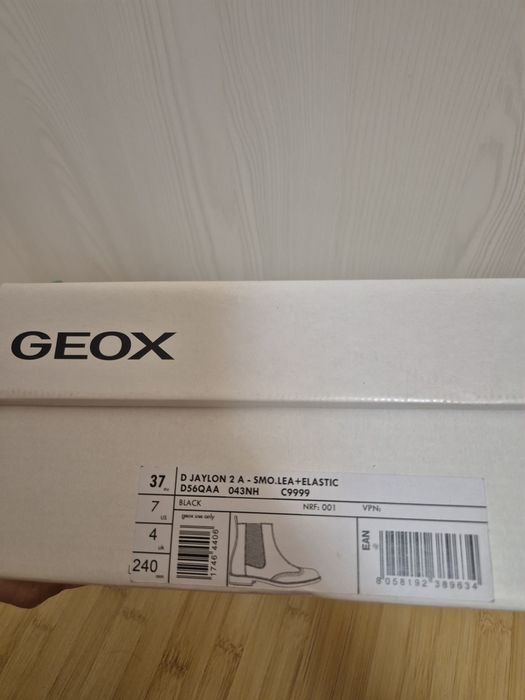 Ghete GEOX Jodhpur D Jaylon 2, negre