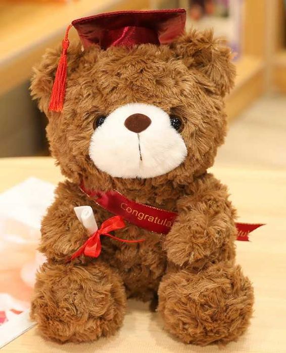 Ursuletul Absolvent 2025 Cadou pentru absolvire, 23 cm, cutie eleganta