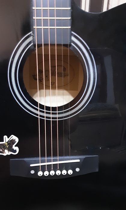 Гитара, чёрная с чихлом