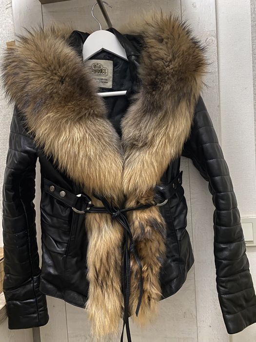 Дамаско кожено яке с лисица!