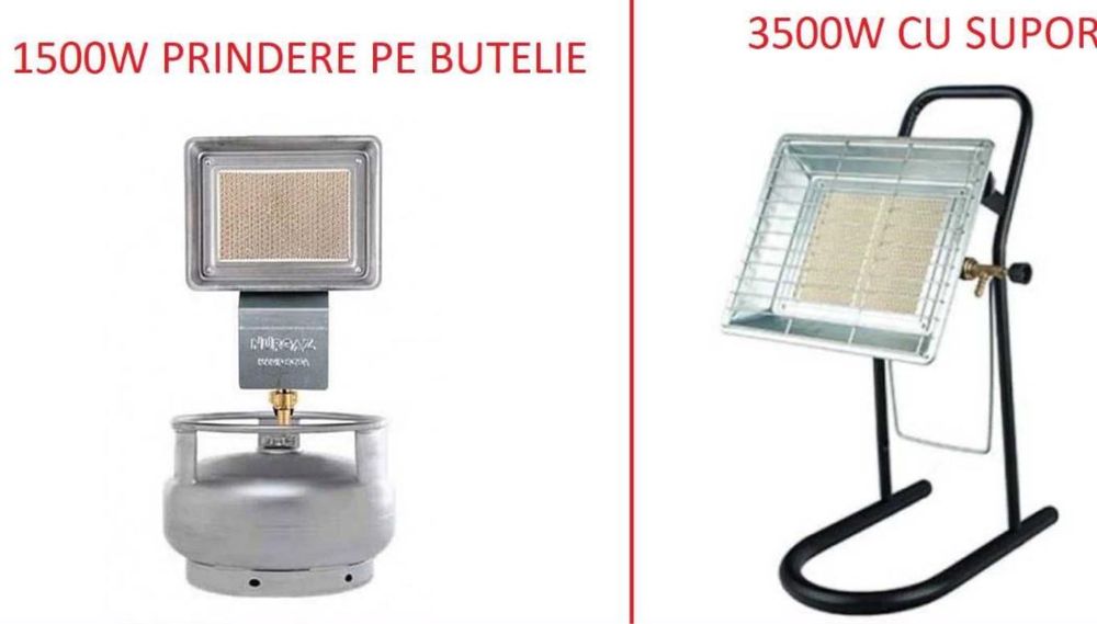 Incalzitor arzator soba pe gaz Cermica 1500 / 3500 W NURGAZ Camping